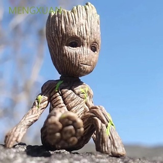 Figura mengxuan juguetes Groot figura para niños Mini Groot árbol hombre Groot 6CM sentado para regalos vengadores modelo muñeca juguete figura
