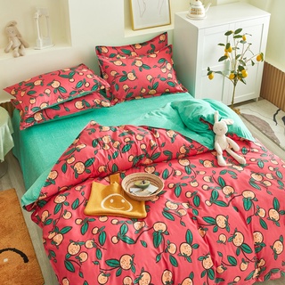 Yc artikel tidur Missdeer 4 en 1 conjuntos de ropa de cama moda Floral patrón Cadar juego de cama funda de cama plana sábana funda de almohada individual/Queen/King Size
