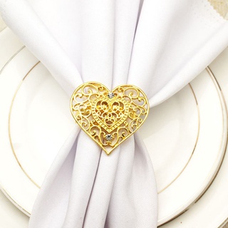 Metal Heart-Shaped Napkin Ring, Love Napkin Holder Decoration Suitable For