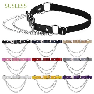 SUSLESS Women Leg Harness Punk Tight Suspender Strap Garter Belt Heart Fashion Elasticity PU Leather Body Harness/Multicolor