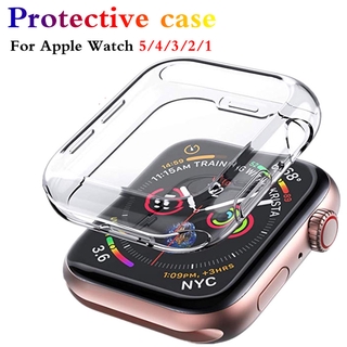 360 Protector de pantalla caso para Apple Watch Series 7 6 SE 5 4 3 2 1 caso 41MM 45MM 44MM 40MM completo TPU parachoques iwatch cubierta para iwatch 42mm 38MM accesorios caso carcasa