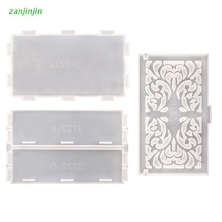 zjj caja de almacenamiento de resina epoxi molde de joyería titular caso de silicona molde diy manualidades decoraciones del hogar herramientas de fundición