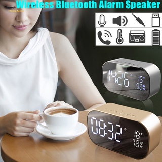 Wireless Bluetooth Speaker Bass Alarm Clock Multifunction Intelligent LED For Home