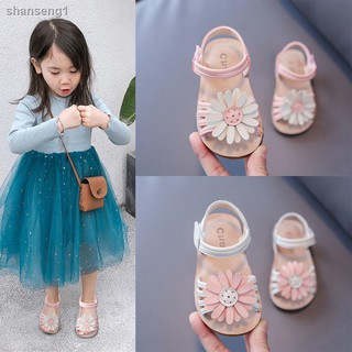 2021 sandalias de moda para niñas de verano suela suave abierta 1--6 niños moda coreana lindos zapatos de princesa par