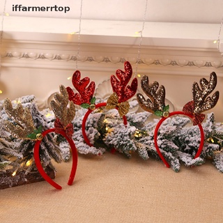 Ifam Christmas Headband Elk Antlers Hairhoop Kid Adults Headwear Party Decorations .