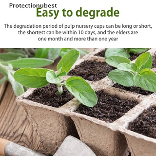 protectionubest - macetas de papel biodegradables orgánicas para plantas, semillas de hierbas, semillas de vivero npq