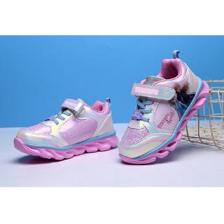 Cc&mama caliente nuevo Kasut deportes LED zapatos de dibujos animados congelados princesa niñas zapatos de ocio 18-23cm Elsa zapatilla de deporte (7)