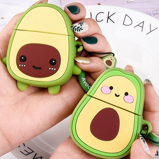 For Airpods Case 3D Avocado Pattern Silicone Case For Airpods 2 1 Lovely Cute Earphone Case For Airpods Air Pods Cover
