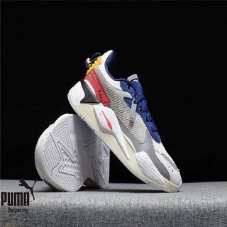 PUMA RS-X Liu Wen Moda Hombres Y Mujeres Casual Zapatos Deportivos Para Correr (Gris Azul Hebilla)