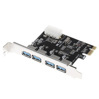 Adaptador de tarjeta de expansión PCI-E a USB 3.0 HUB PCI Express de 4 puertos de velocidad 5 Gbps