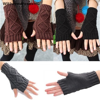 (witheredroseshg) moda unisex hombres mujeres brazo calentador sin dedos de punto guantes largos lindos manoplas en venta