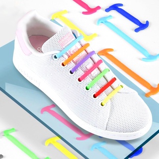 al 16 unids/lote de silicona elástico cordones sin lazo zapato cordones niños adultos unisex zapato cordones zapatillas de deporte cordones de goma zapatillas de 13 colores