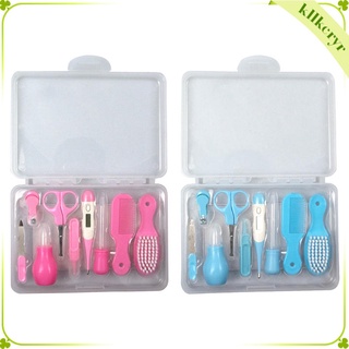 [kllkcryr] Kit De tijeras De limpieza portátiles para bebés/pinzas De seguridad/Cortador Conveniente para el cabello 9 piezas
