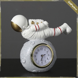 astronauta escultura reloj despertador estante mesa mesita de noche reloj decoración (1)
