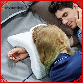almohada de espuma viscoelástica curvada en forma de u para dormir cuello cervical con diseño hueco reposabrazos almohada de mano para parejas (6)