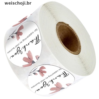Wei 500 piezas/rollo adhesivo Thank You diario álbum de recortes/Etiquetas Para regalo
