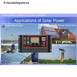 [friendshipstore] 10a-60a mppt 12v/24v cargador solar controlador usb dual panel solar regulador cl