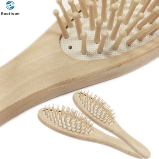 cepillos de madera de bambú para el cabello/cepillos para el cuidado del cabello y masajeador de spa de belleza