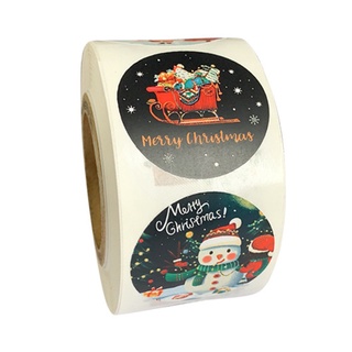 500 unids/rollo feliz navidad 10 estilos etiquetas pegatinas caja de artesanía sello gogohomemall (5)