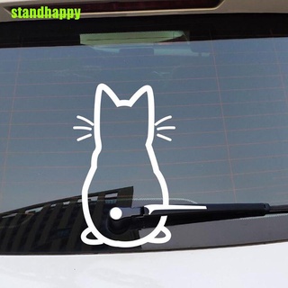 Standhappy Funny Moving Tail Cat - pegatina para limpiaparabrisas trasero