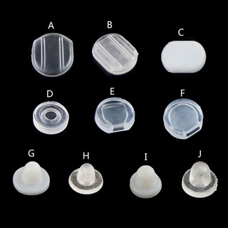 100Pcs Clear Earring Pads Silicone Comfort Earring Cushions for Clips on Earring
