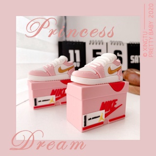 Fashion Airpods pro case Pink AJ shoe box airpods cover soft airpods gen 1 2 3 case with hook
