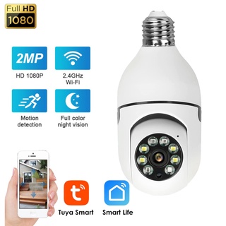Cámara Inteligente E27 De 2mp tuyas De Vida 1080p Wifi Ptz Ip Ir visión nocturna hogar seguridad autorastreador cámara De vigilancia De video