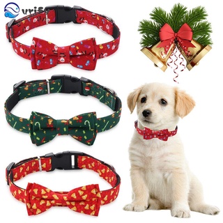 urify regalo de navidad collar de perro cachorro gatito collares colgantes collares para mascotas accesorios para gatos ajustable pajarita/multicolor
