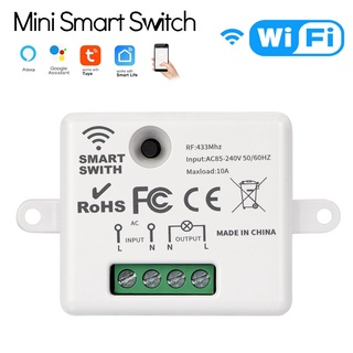 Smatrul Tuya Mini Interruptor Inteligente Diy Wifi Push Switch 2 vías Tilhop Genie/Google home Alexa 100-240v seabed (2)