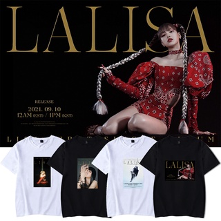 Kpop BLACKPINK LISA SOLO LALISA moda mujer Tops verano impresión Casual camiseta DX1560