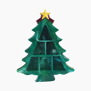 DIY Árbol De Navidad Caja De Almacenamiento De Silicona Molde De Cristal De Resina Epoxi Manualidades shbarbieHao