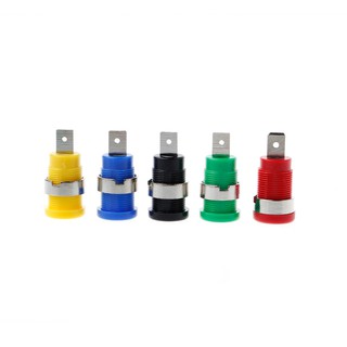 Ahl 5 pzs enchufes de cable de 4 mm de Banana Jack hembra Conector de 5 colores