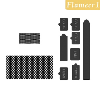 [FLAMEER1] Para Xbox Series X juego de protección de silicona cubierta de polvo conjuntos de reparación (8)