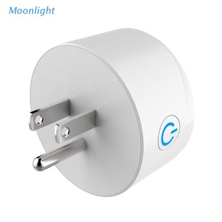 moon mini us wifi enchufe enchufe inalámbrico control de voz smart home socket interruptor