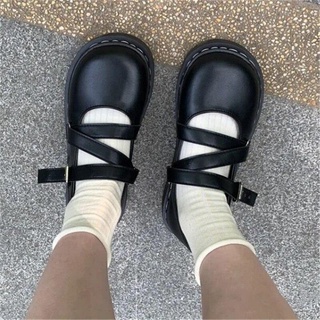 Pu JK uniforme poco profundo boca Lolita zapatos grande cabeza redonda dulce niñas estudiante Cosplay Vintage gótico zapatos