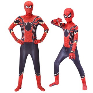 Iron Spider-man medias Cosplay disfraz Zentai araña traje niño niño ropa de adulto