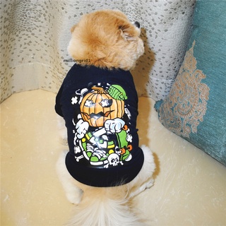 [milliongrid1] pack de 4 camisas impresas para cachorros, suaves, transpirables, para mascotas, cachorro, perro, ropa de perro caliente