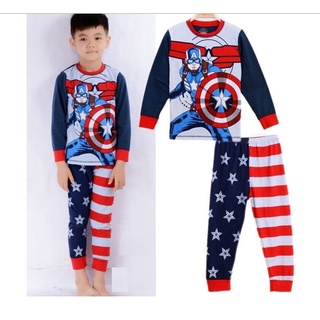 2-7y bebé niños ropa de dormir de manga larga otoño niños super héroe pijamas