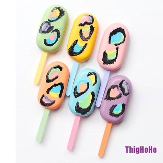 [ThigH] 10pcs Macaron acrílico helado palos paletas niños DIY helado ok HHHO (1)