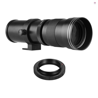 Tm/cámara MF Super teleobjetivo Zoom lente F/ -16 420-800mm T2 montaje con anillo adaptador de AI Universal 1/4 rosca de repuesto para Nikon AI-mount D50 D90 D5100 D7000 D3 D5100 D3100 D3000 D60 cámaras (1)