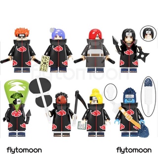 Lego Naruto compatible con Mini Figuras Akatsuki Comic bloques De construcción coleccionables Kl801 Sasuke Itachi juguetes para niños-fly