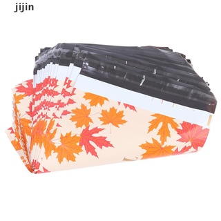 jijin 10pcs 10.5x14.5" hoja de arce agradecimiento impreso poly mailer embalaje sobres. (1)