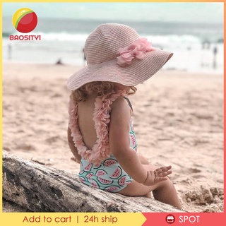 [Bao1-8] suave Flexible bebé niña traje de baño de una sola pieza trajes de baño Bikini playa disfraz 80 (2)