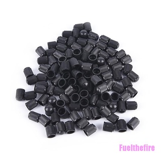 Fuelthefire 100 unids/lote tapas de válvula de polvo de plástico negro para bicicleta, rueda de coche, neumático, válvula de aire
