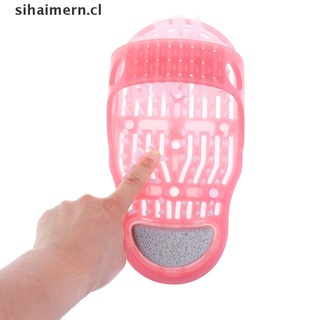 SIHAI 1pc Plastic Remove Dead Skin Massage Slipper Foot Scrubber Bath Shoe with Brush . (7)