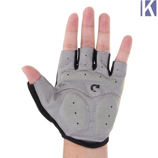 (superiorcycling) guantes de ciclismo bicicleta motocicleta deporte gel medio dedo guantes s- xl tamaño