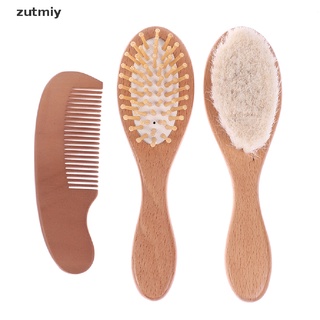 [zuy] 3 pzs peine de pelo de madera para bebés/niños/masajeador de cabeza fxz