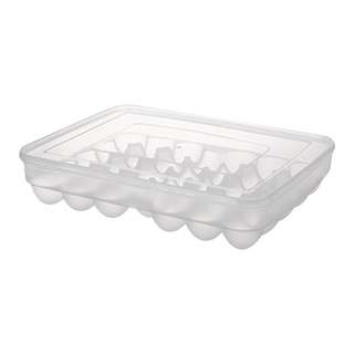 Ho de una sola capa 34 rejilla refrigerador huevo titular caja de almacenamiento de alimentos ahorradores de espacio bandeja de huevo contenedor estante organizador hogar (5)
