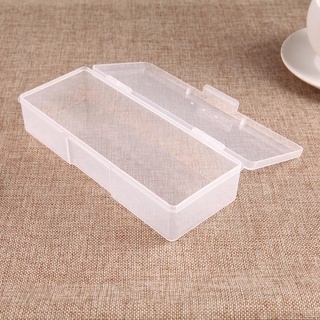 [hst]1 caja de plástico de almacenamiento de manicura para manualidades, cocina, hogar, herramientas transparentes