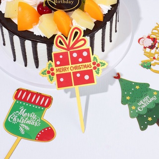urify regalos decoración de navidad adorno diy acrílico decoración de tarta feliz árbol de navidad pastel top suministros de fiesta en casa impresiones 3d muñeco de nieve (6)